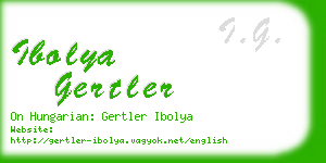 ibolya gertler business card